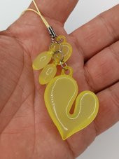 Jelibon Kalp Telefon Askısı Çanta Cüzdan Süsü Sarı 004 - 3