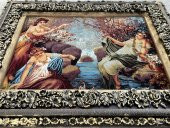 Bekar Kızlar Adlı Halı Tablo 95x75cm - İran Tebriz Halı Kilim Tablo - 7