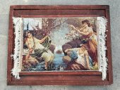 Bekar Kızlar Adlı Halı Tablo 95x75cm - İran Tebriz Halı Kilim Tablo - 8