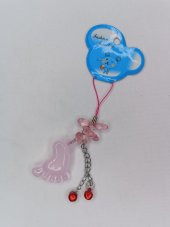 Jelibon Ayak Figürlü Telefon Askısı Çanta Cüzdan Süsü Pembe 001 - 1