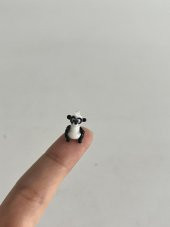 El Yapımı Mini Murano Cam Panda Biblo A104-02 - 2