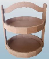 Hobi Adn 90242 Dekoratif Meyve Sepeti Ahşap MDF HAM CNC Kesim El Yapım - 3