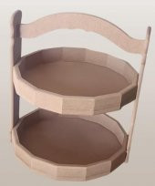 Hobi Adn 90242 Dekoratif Meyve Sepeti Ahşap MDF HAM CNC Kesim El Yapım - 4