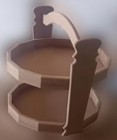 Hobi Adn 90242 Dekoratif Meyve Sepeti Ahşap MDF HAM CNC Kesim El Yapım - 5