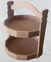Hobi Adn 90242 Dekoratif Meyve Sepeti Ahşap MDF HAM CNC Kesim El Yapım - 7