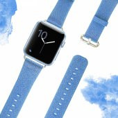 Ally Apple Watch 7-8 45mm 6-5-4 44mm Kordon Kayış Deri İnce Sim İşlemeli 3-2-1 42mm - 2