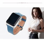 Ally Apple Watch 7-8 45mm 6-5-4 44mm Kordon Kayış Deri İnce Sim İşlemeli 3-2-1 42mm - 3