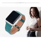 Ally Apple Watch 7-8 45mm 6-5-4 44mm Kordon Kayış Deri İnce Sim İşlemeli 3-2-1 42mm - 9