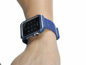 Ally Apple İwatch İçin 6-5-4 44MM Watch Ultra 49MM Deri Loop Kayış+ Metal Koruma Kılıf 1-2-3 42MM - 7