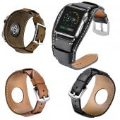 Ally Apple Watch 7-8 41mm 6-5-4 40mm Hakiki Deri Kordon Kayış 3-2-1 38mm - 1