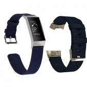 Fitbit Charge 3 Canvas Nylon Kayış Kordon (s Beden) - 7
