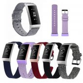 Fitbit Charge 3 Canvas Nylon Kayış Kordon (s Beden) - 10