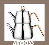 Amboss Oregon Çaydanlık Büyük Boy Bakır Kaplama Çelik Sap ORE-6329 - 1