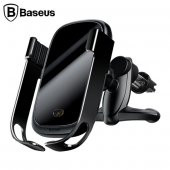 Baseus Rock-Solid Tam Otomatik 10W Wireless Kablosuz Araç Şarj Tutucu - 1