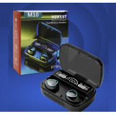 M10 Earbuds Kulak Içi Tws Bluetooth Kulaklık Led Göstergeli Powerbankli - 1