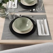4 Adet Kase Seti, MeridyenDukkan Mat Açık Yeşil ,16 cm Stoneware Fonksiyonel Tasarım - 4