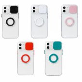 Ally iPhone 11 6.1inç Kılıf Sürgülü Kamera Lens Korumalı Yüzük Standlı Silikon Kılıf - 2