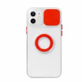 Ally iPhone 11 6.1inç Kılıf Sürgülü Kamera Lens Korumalı Yüzük Standlı Silikon Kılıf - 8