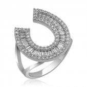 Gümüş Trapez Taşlı Bayan Yüzük SL1399 thumbnail 1