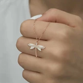 Gümüş Rose Yusufçuk Bayan Kolye SL1383 thumbnail 6