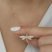 Gümüş Rose Yusufçuk Bayan Kolye SL1383 thumbnail 5