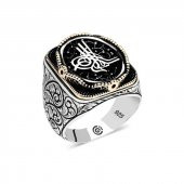 Gümüş Tuğra Oval Erkek Yüzük SL1359 thumbnail 1