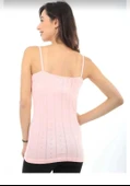 İLKE 223 BAYAN DANTELLİ JAKARLI İP ASKILI ATLET 6 ADET  BEYAZ 2XL - 5