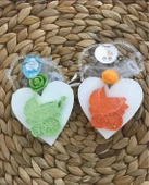 Kokulu Taş Kalp Bebek Arabası Magnet - 1