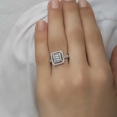 Gümüş Baget Kesim Kadın Yüzük SL1247 thumbnail 5