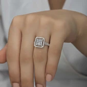 Gümüş Baget Kesim Kadın Yüzük SL1247 thumbnail 8