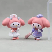 Mini Figür 6 lı Set Sanrio Kuromi My Melody Karakter Figür Oyuncak - 4