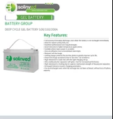 Solinved 12 Volt 100 Amper Jel Akü - 12V 100ah - 2