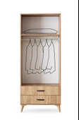 Kumsal 2 Kapılı 2 Çekmeceli Gardrop Elbise Dolabı 80x48x195cm - 6