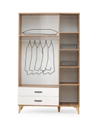 Kumsal 3 Kapılı 2 Çekmeceli Gardrop Elbise Dolabı 120x48x195cm - 3