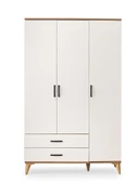 Kumsal 3 Kapılı 2 Çekmeceli Gardrop Elbise Dolabı 120x48x195cm - 2