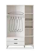 Kumsal 3 Kapılı 2 Çekmeceli Gardrop Elbise Dolabı 120x48x195cm - 9