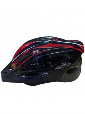 Rectus Bisiklet Kaskı Yetişkin Vizörlü - Ledli R-29 [55-61 cm / Large] Kırmızı thumbnail 1