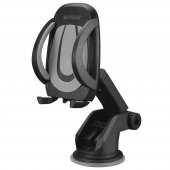 HYTECH HY-XH25 Vantuz + Braketi 360 Derece Siyah-Gri Telefon Tutucu - 1