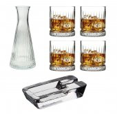 elysia 6 parça keyf set  - paşabahçe viski bardağı - karaf şişe - puro küllüğü - 1