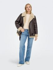 Only New Lıs Faux Leather Avıtor Kadın Ceket 15300262 - 4