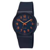 Q&Q VS50J012Y Lacivert Turuncu Rakamlı Su Geçirmez Silikon Kordonlu Unisex Kol Saati - 1