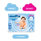 Molfix Bebek Bezi 5+ Beden Junior Plus Aylık Fırsat Paketi 112 Adet - 2