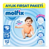 Molfix Bebek Bezi 5+ Beden Junior Plus Aylık Fırsat Paketi 112 Adet - 1