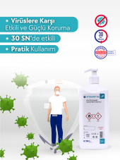 ACTOHAND IPA 1 Litre  El ve Cilt Antiseptiği - İzopropil Alkol 75  (v/v) - 2