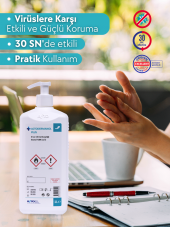 ACTODERMANOL PLUS 1 Litre  El ve Cilt Antiseptiği 89 (v/v) Etanol - 3