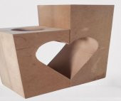 Hobi Adn 90244 Dekoratif Mumluk Kalp Şeklinde İkili Ahşap MDF HAM CNC Kesim El Yapım - 6