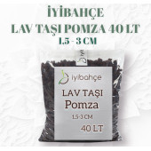 İYİBAHÇE Pomza Volkanik Tüf 40 LT Koyu Renk  1,5-3 cm Boy - 1