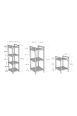 Metal Dekoratif Çok Amaçlı Raf 9 Raflı Banyo Mutfak Rafı Çiçeklik Organizer Beyaz - 4