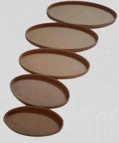 Hobi Adn 90245 Dekoratif Oval Tepsi Pano 5 Adet CNC Kesim Ahşap MDF HAM El Yapım - 3