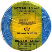 ÖZNUR NHXMH YANMAZ KABLO 1,5 LUK MAVİ ÖZNUR-HES (100 METRE) NHXMH15M-00 - 1